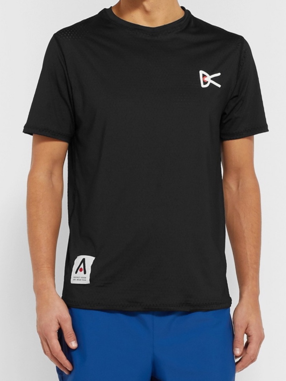 Men's Black Short-Sleeve Performance T-Shirt - Athletic Logo